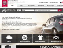 Tablet Screenshot of greenvillenissanparts.com
